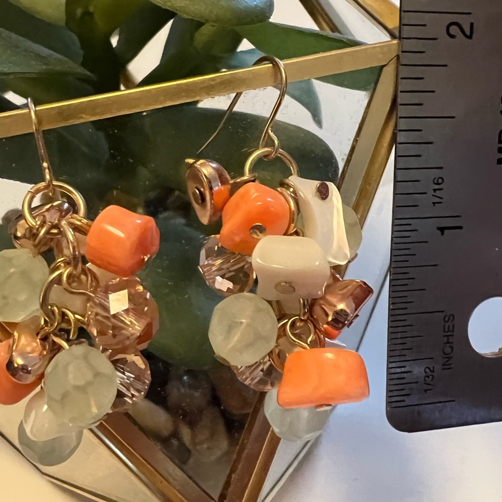 Elegant Multi-Color Dangle Earrings - Picture 2 of 2